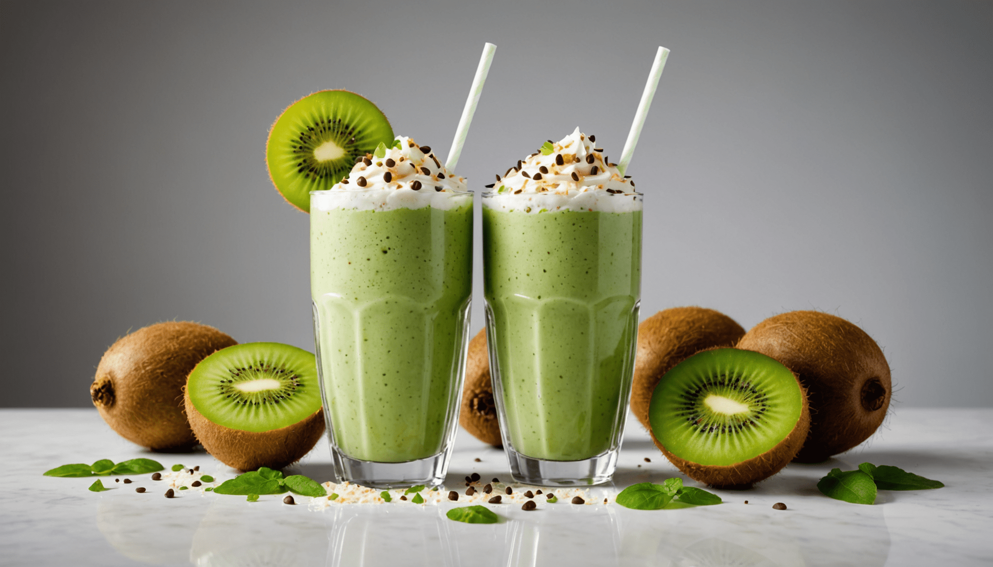 découvrez notre milkshake exotique alliant la fraîcheur acidulée du kiwi à la douceur crémeuse de la noix de coco pour une dégustation harmonieuse et rafraîchissante.