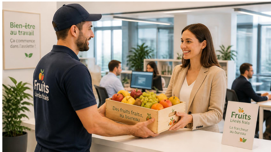 Livraison de fruits au bureau