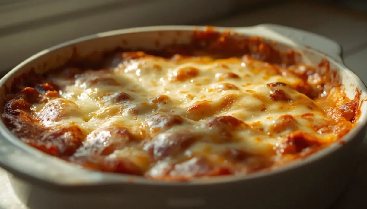 Part de lasagne maison à la bolognaise avec ses couches de pâtes, de ragù et de béchamel gratinée